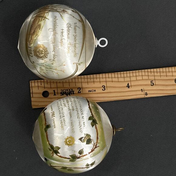 VTG Silk Christmas Ornament Baby deer Shepherd lamb Scenic American Legion 80s - Picture 16 of 16